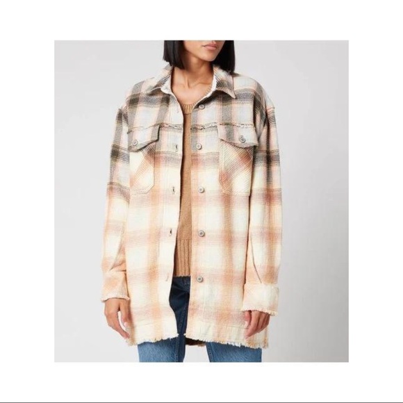 SOLD Free people anneli plaid ombré shirt jacket - Picture 10 of 11